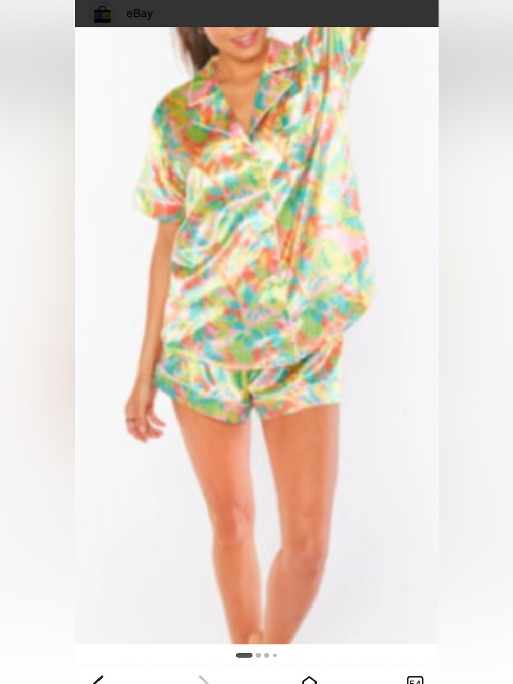 Mimi & Maggie Girls' Pastel Multicolor Satin Short Sleeve Top